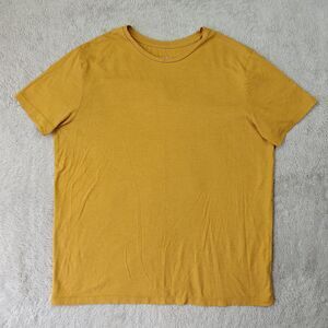 Goodfellow Lyndale T-Shirt Men's L Mustard Yellow Standard Fit Basic Crewneck